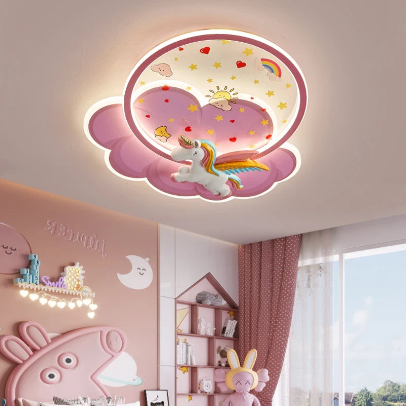 plafonnier licorne créatif pour décoration de chambre enfant