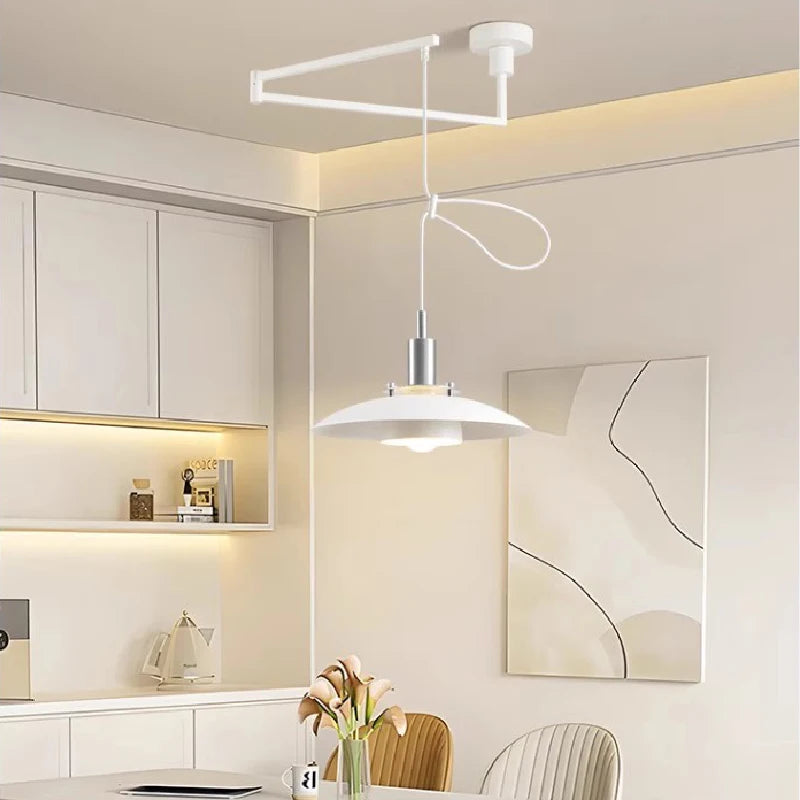 lustre minimaliste extensible rotatif avec bras pivotant pliable