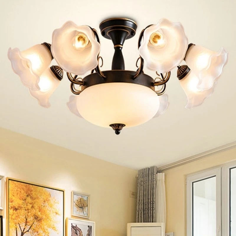 2023 European Iron Art Chandelier For Living Room And Restaurant High-end American Led Energy-saving Lamp Bedroom Ceiling Light