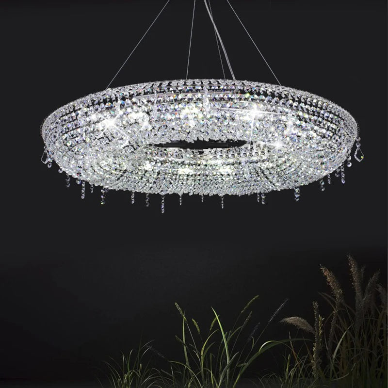 lustre en cristal décoratif pour éclairage intérieur élégant