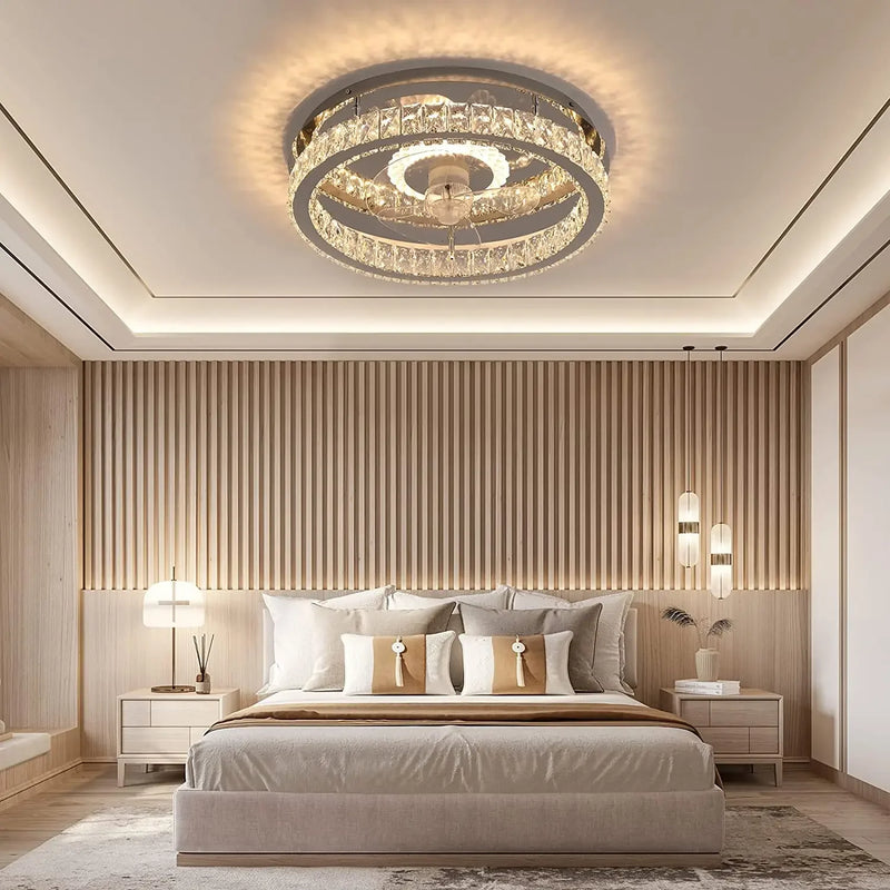 lustre ventilateur de plafond avec lumières et télécommande dimmable