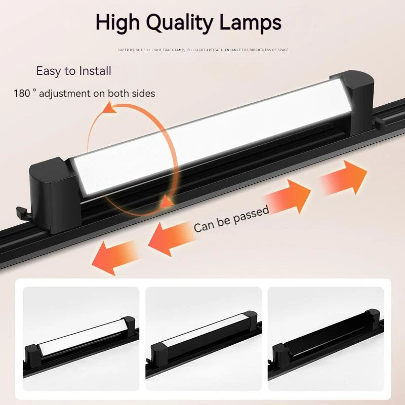 ensemble d'éclairage sur rail à led pour intérieur décoratif