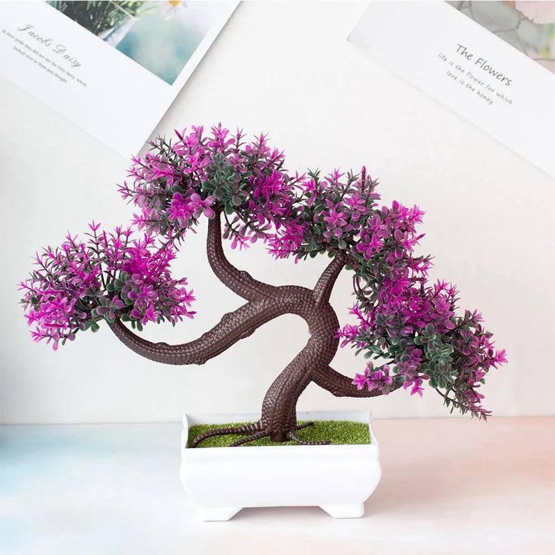 plantes artificielles décoratives bonsaï en pot pour jardin zen