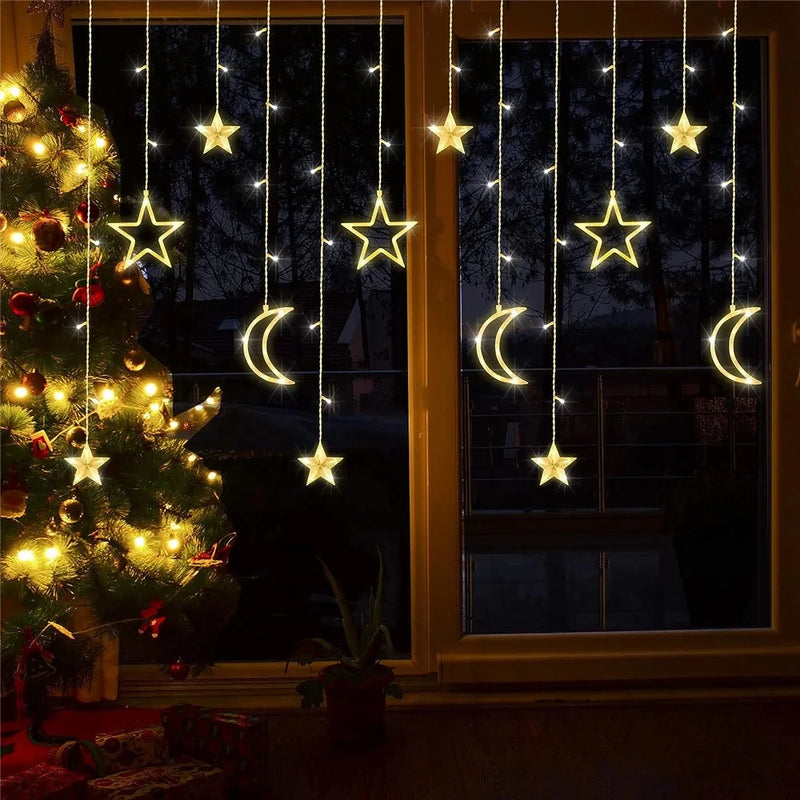 guirlande lumineuse rideau 138 led décorative pour Noël et fêtes