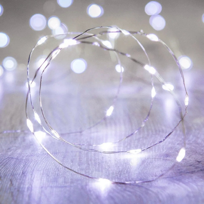 guirlande lumineuse led usb en cuivre argent pour décorations de fête