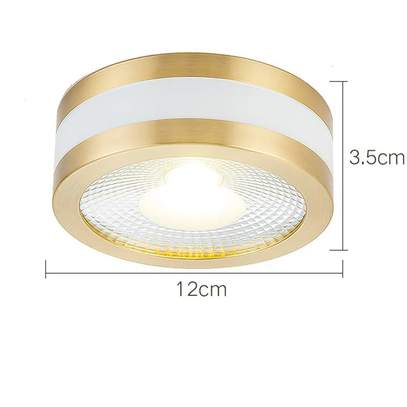 plafonnier led ultra fin en cuivre pour décoration intérieure moderne