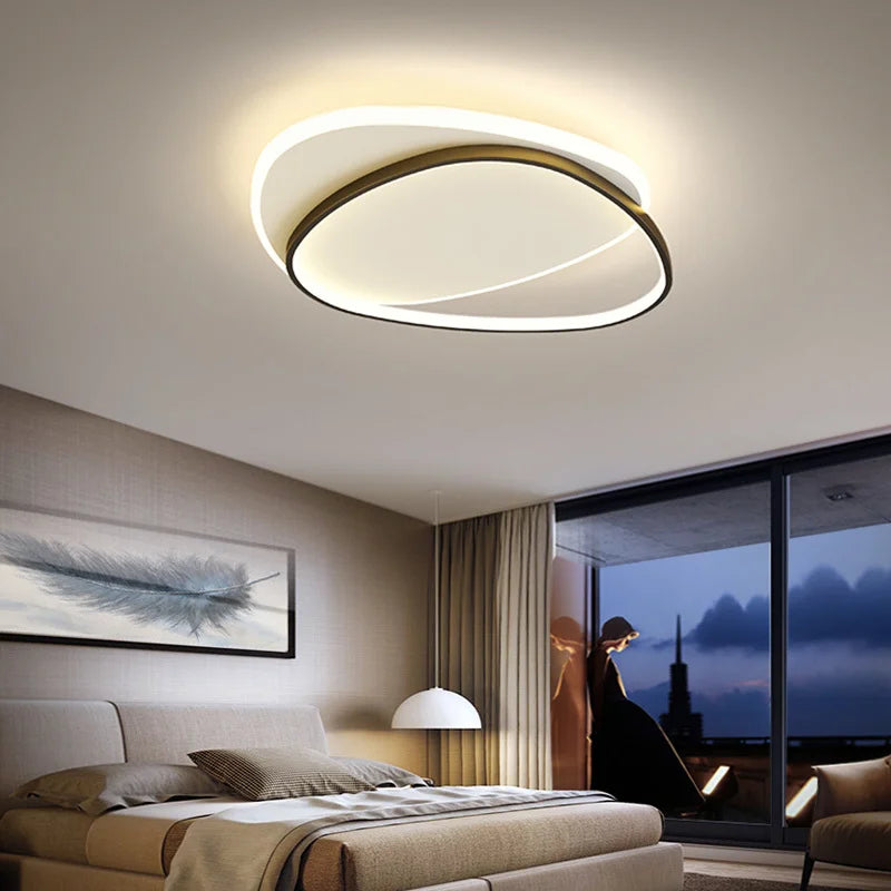 lustre led moderne simple décoration maison tondi