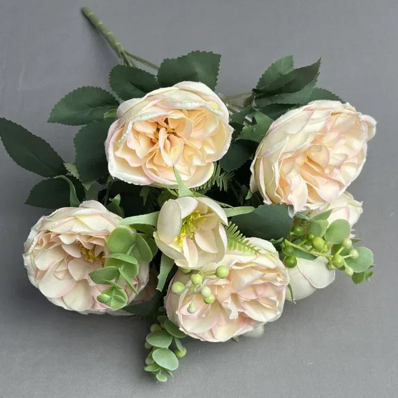 bouquet de pivoines artificielles pour mariage et décoration élégante