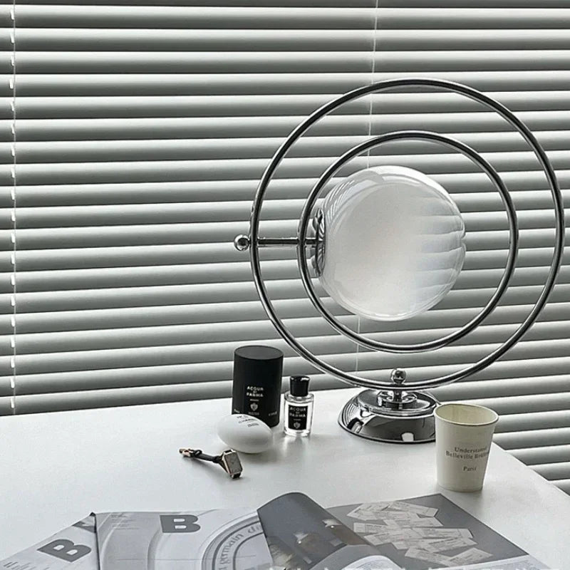 lampe de bureau rotative en verre design italien 2024