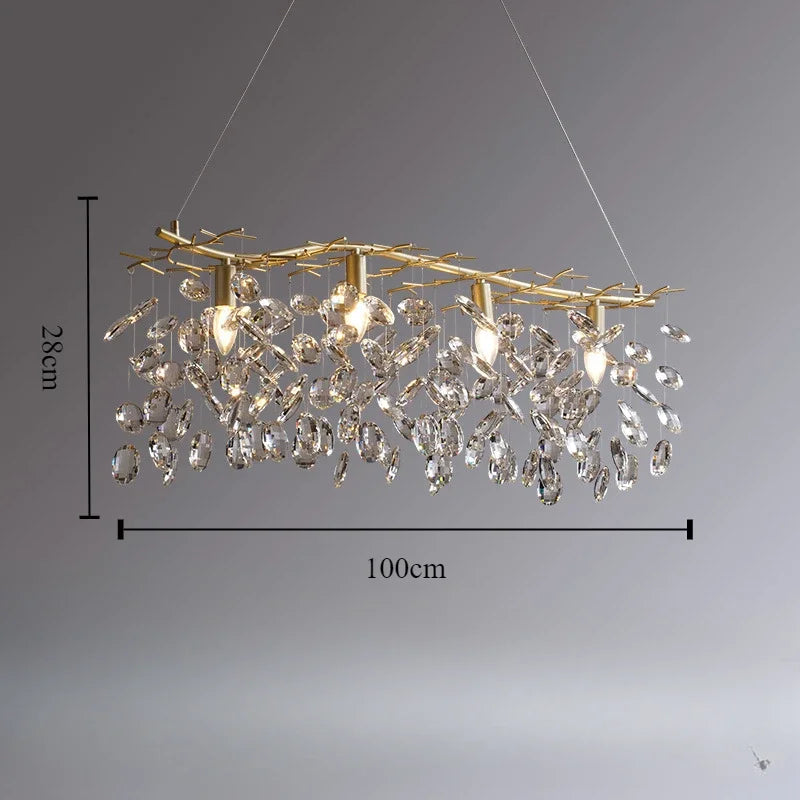 lustre en cristal de luxe pour un éclairage raffiné