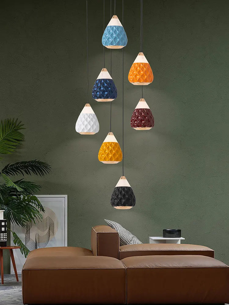 lustre créatif en pignons de pin pour décoration moderne