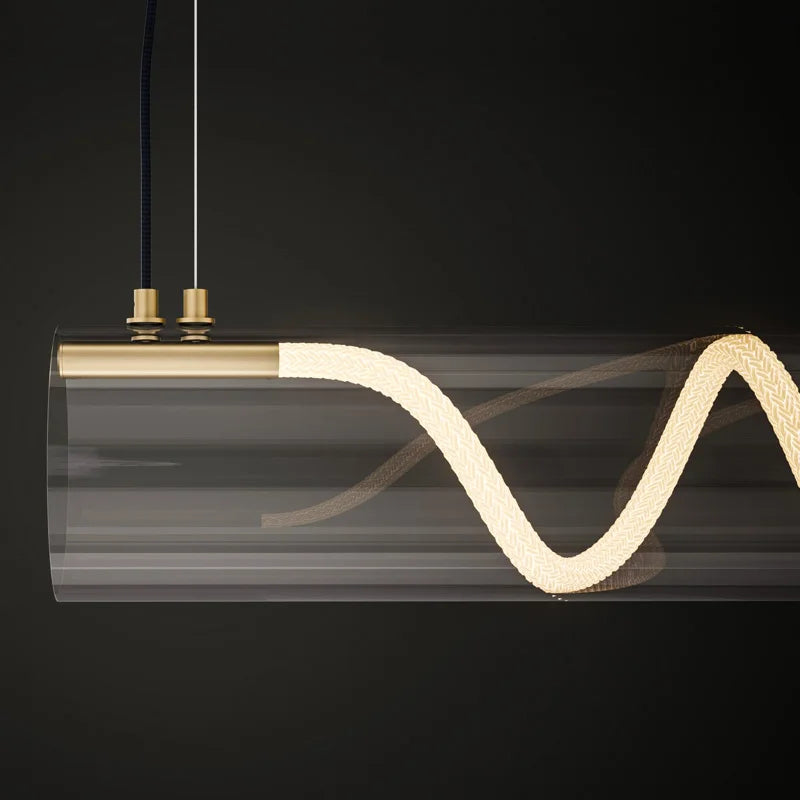 lampes suspendues long tube acrylique nordique pour restaurants et bars