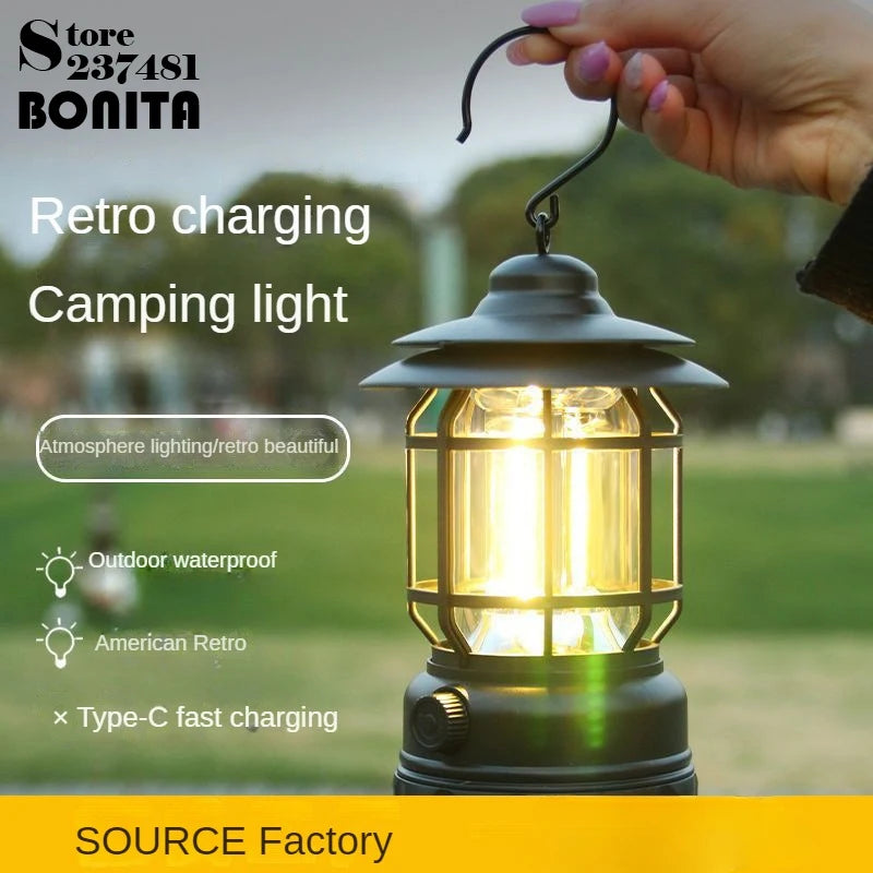 lampe de camping rechargeable étanche 7 couleurs d'éclairage variable