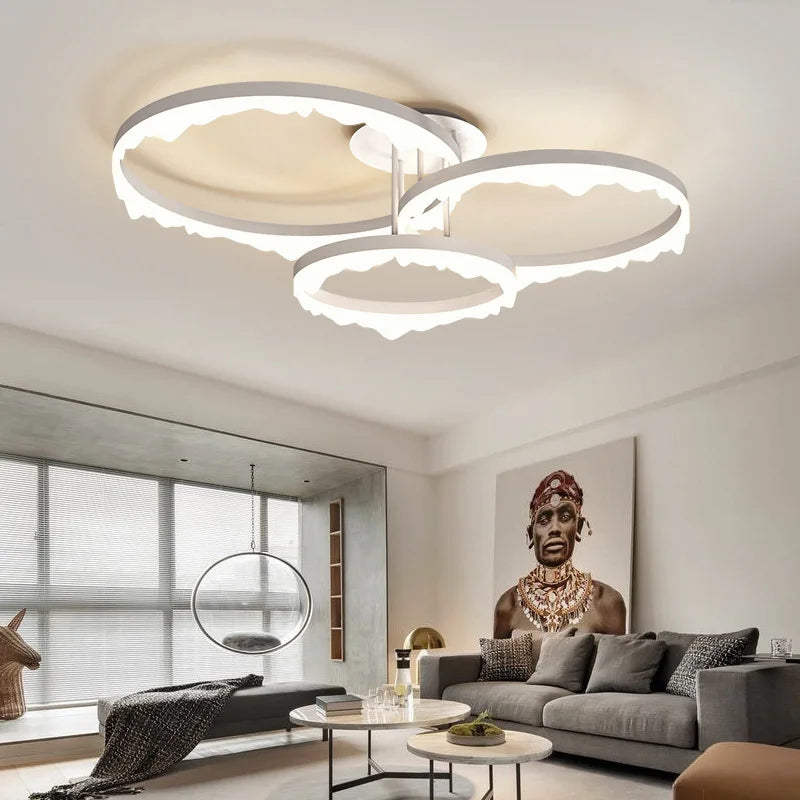 lustre led moderne minimaliste éclairage intérieur design élégant