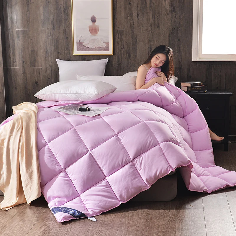 couette en duvet d'oie blanche luxe pour l'hiver