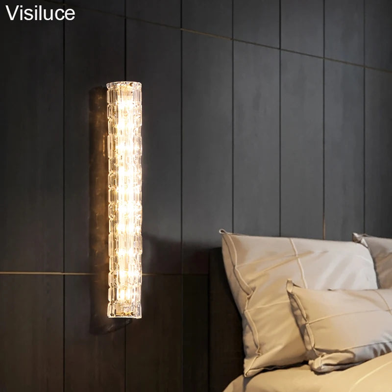 applique murale led en verre style italien moderne luxe