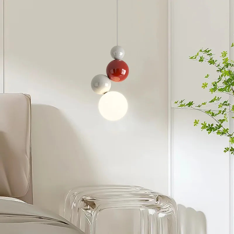 lustre suspendu en métal rond pour chambre d'enfant