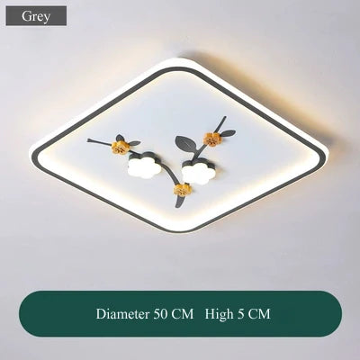 plafonnier led design floral pour décoration moderne de plafond