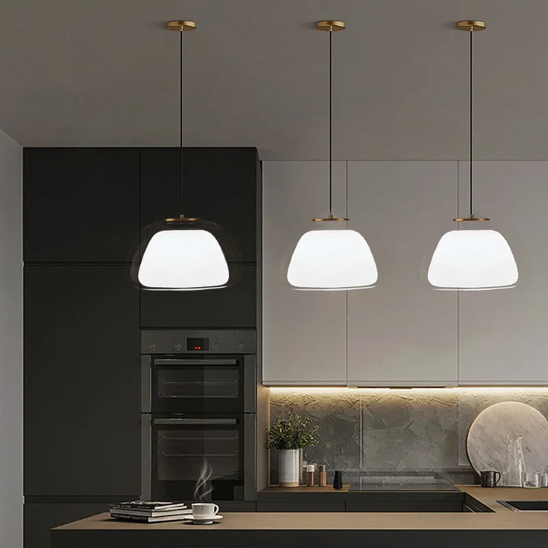 Lustre en verre LED de style nordique Simple