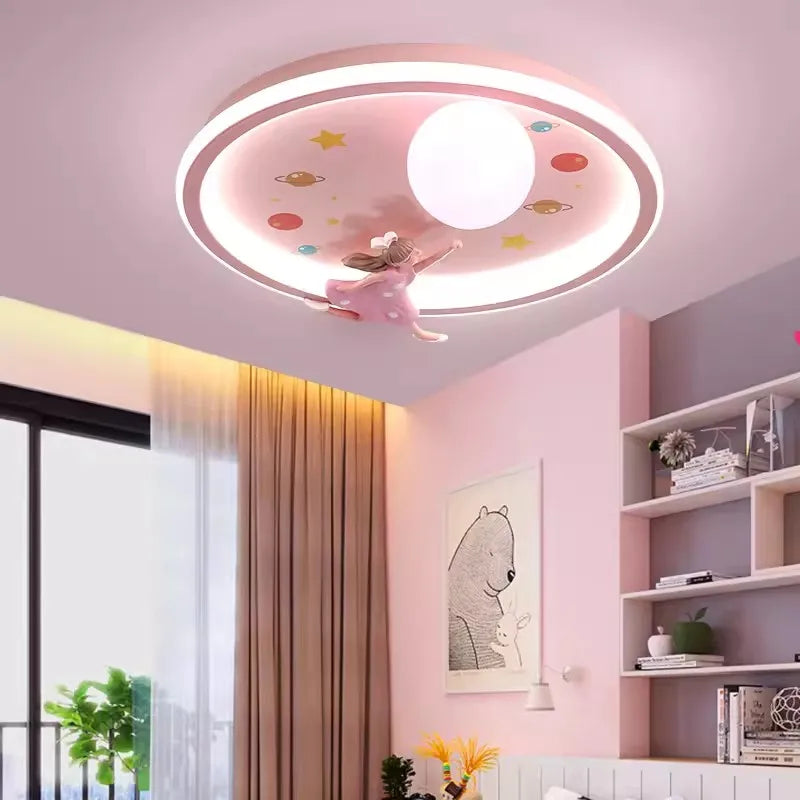 plafonnier mignon pour chambre de petite fille décor romantique et chaleureux