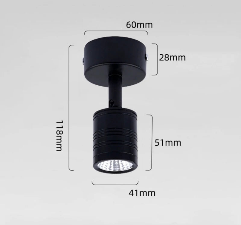 spot led rotatif pour vitrine et comptoir décoratif