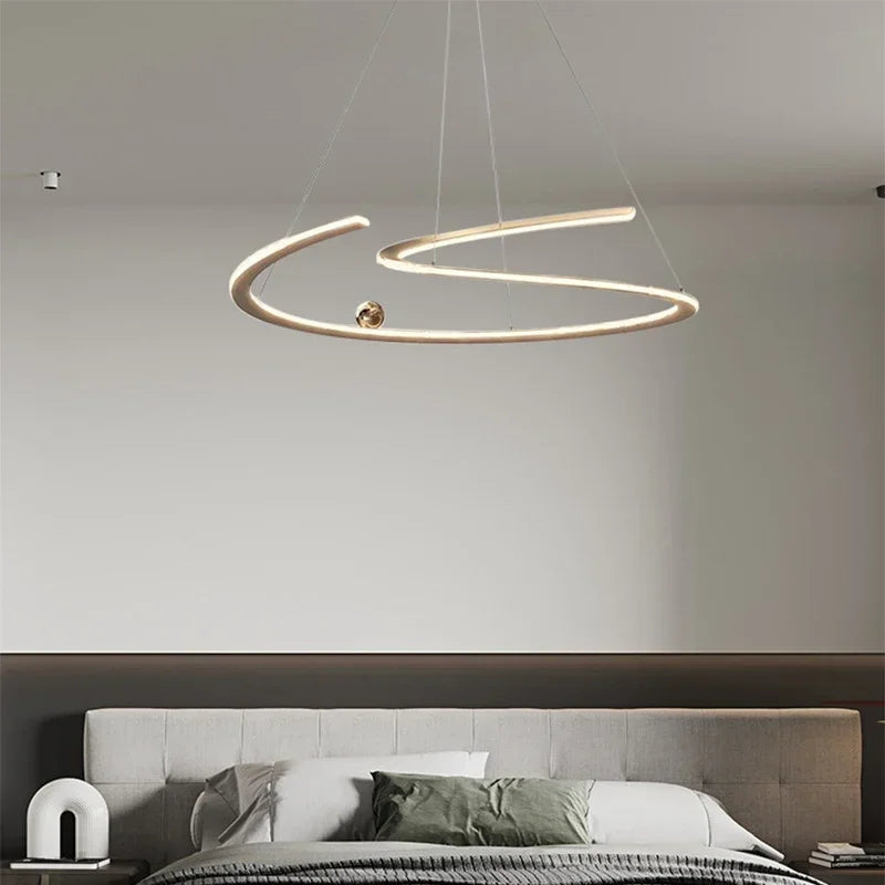 lustre moderne led anneaux pour décoration intérieure