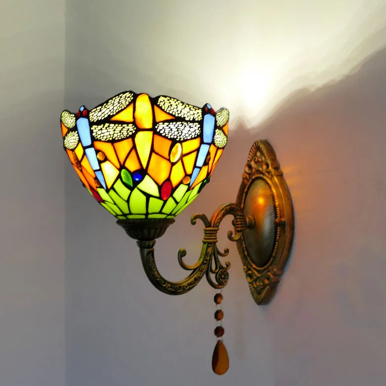 applique murale rétro méditerranéen led baroque tiffany