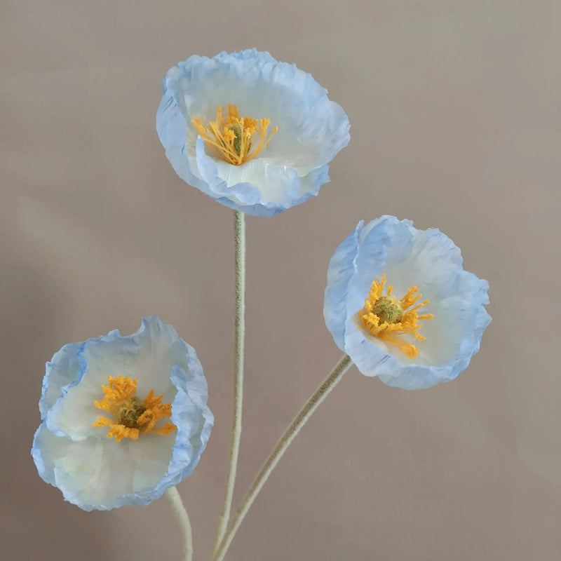 branche de fleurs artificielles pavot pour décoration et bricolage