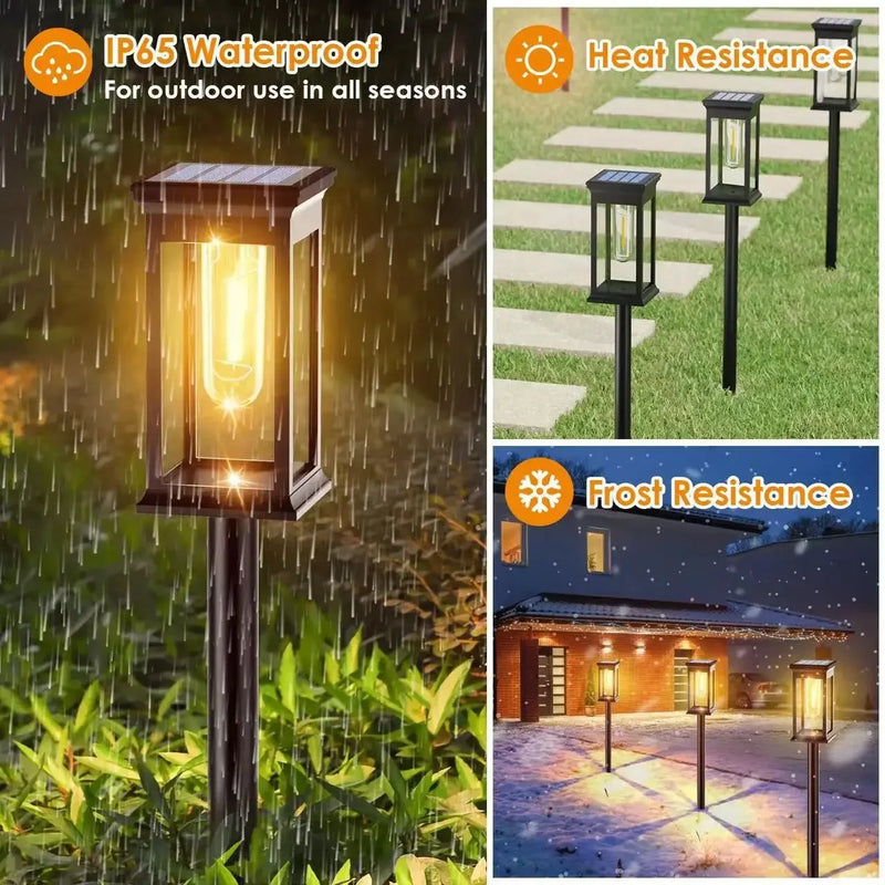 La voie solaire allume la lampe solaire extérieure de jardin de voie imperméabilisent les lumières de paysage allée de passerelle pelouse Patio jardin décoratif