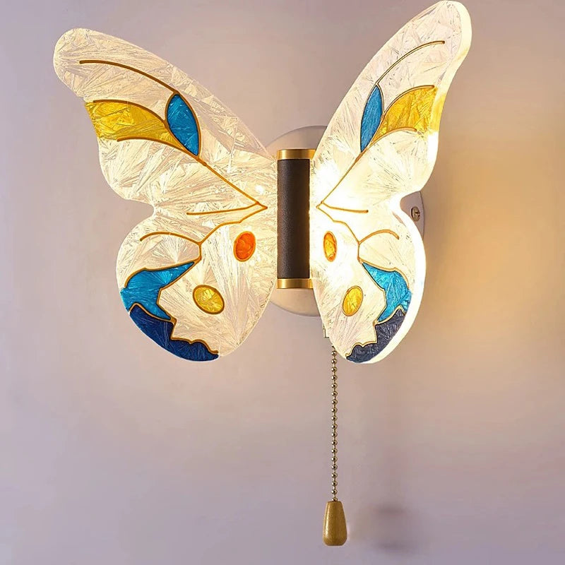 applique murale LED papillon pour chambre d'enfant décoration murale