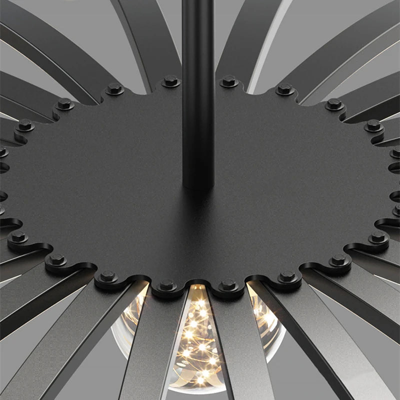 lustre led minimaliste 	 design en aluminium