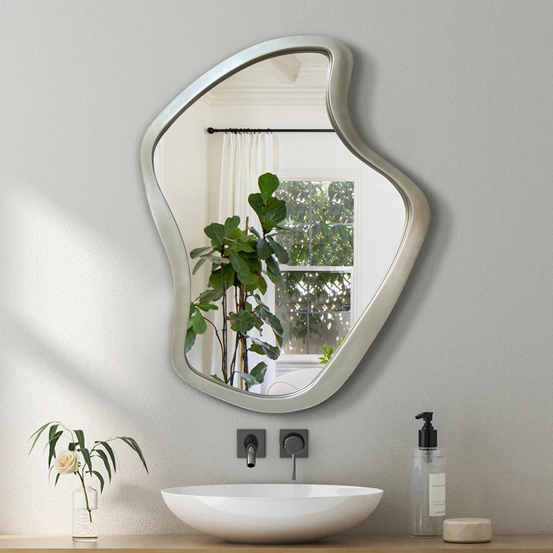 miroir mural minimaliste nordique créatif avec éclairage led