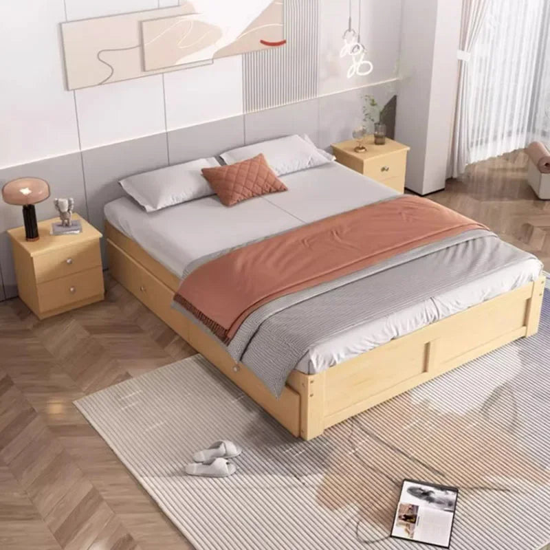 cadres de lit en bois modernes pour chambre minimaliste