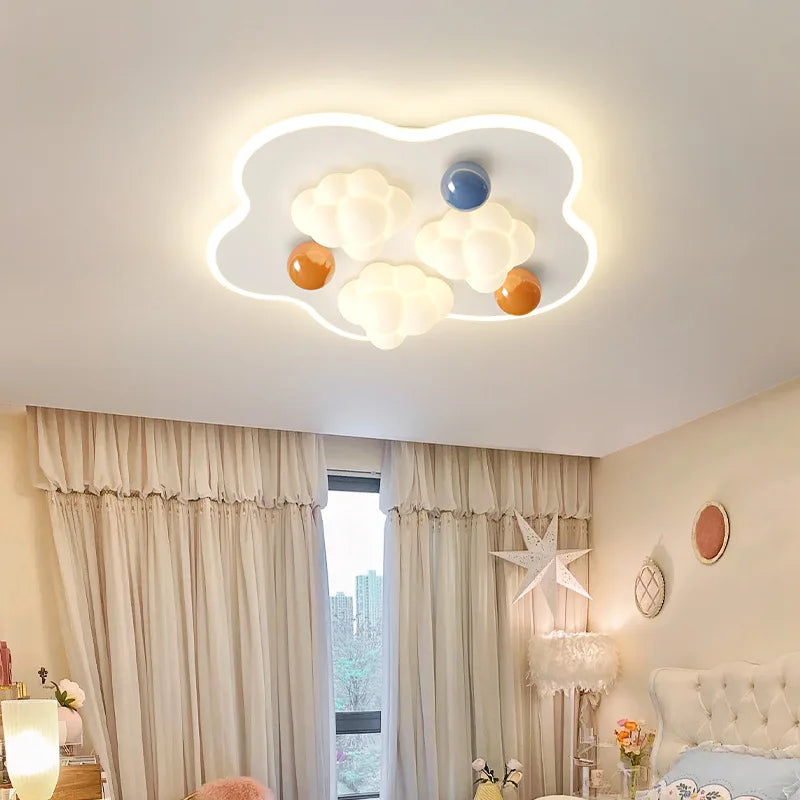 plafonnier nuage style crème pour chambre enfant moderne et chaleureux