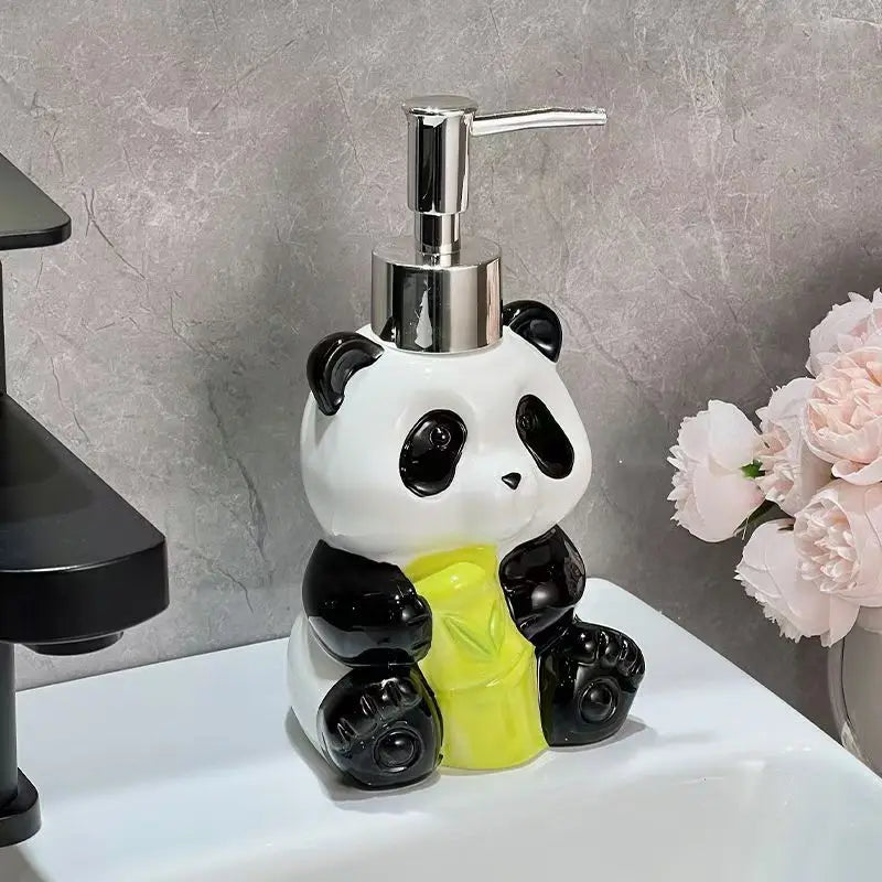 bouteille de lotion céramique panda pour salle de bain