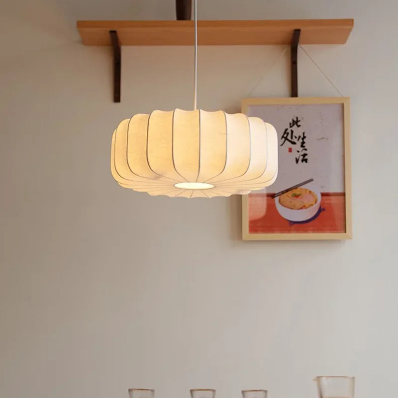lustre créatif en soie pour éclairage de table rétro chinois