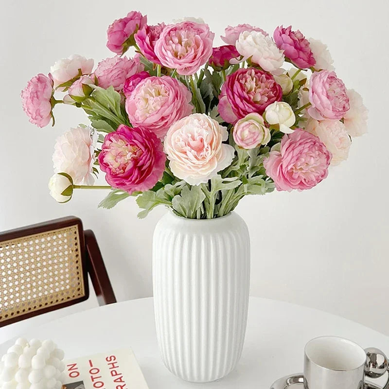 bouquet de pivoines artificielles pour décoration mariage fête