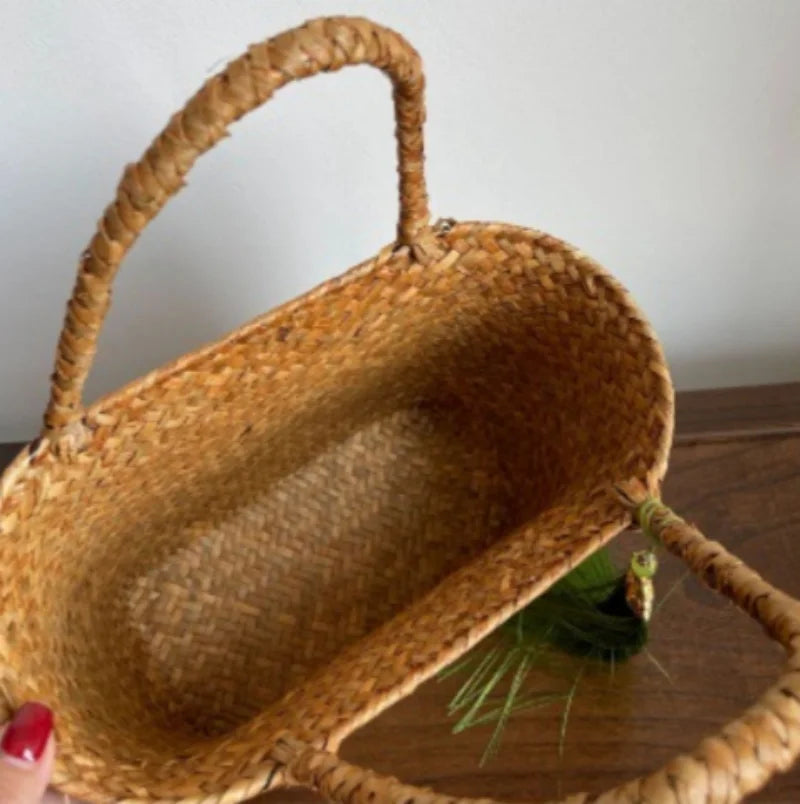 panier brodé traditionnel fait main avec coffret cadeau pour thé