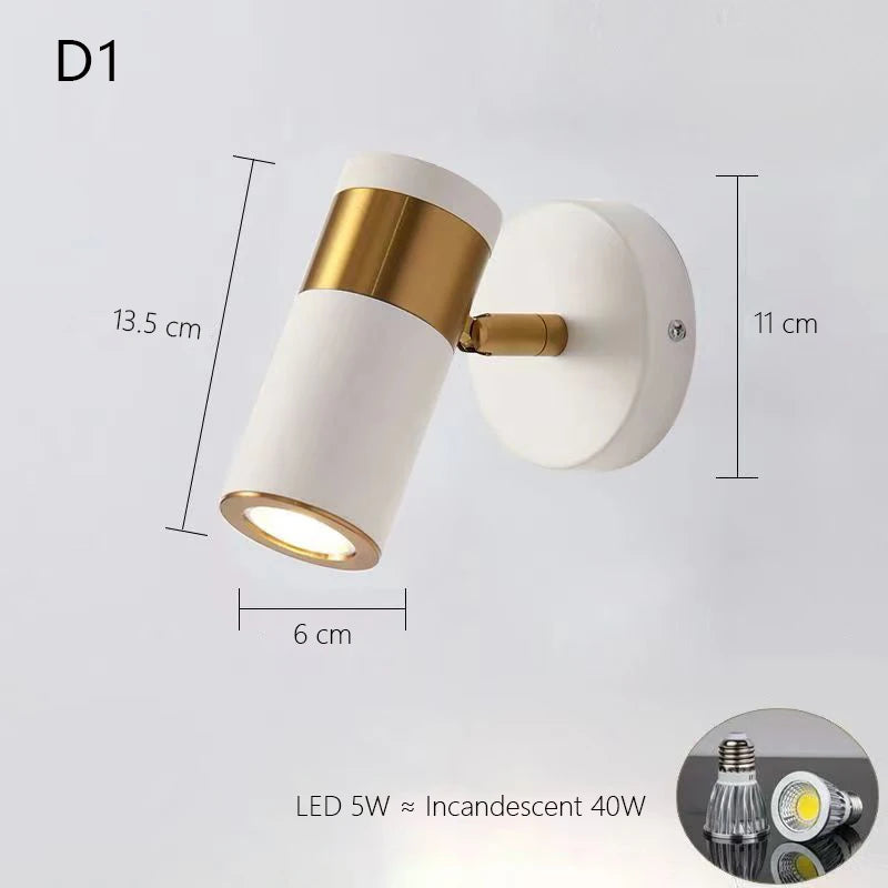 applique murale nordique réglable lampe LED moderne minimaliste rotative