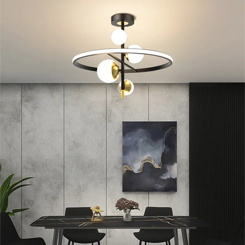 plafonnier led à anneau pour décoration intérieure moderne