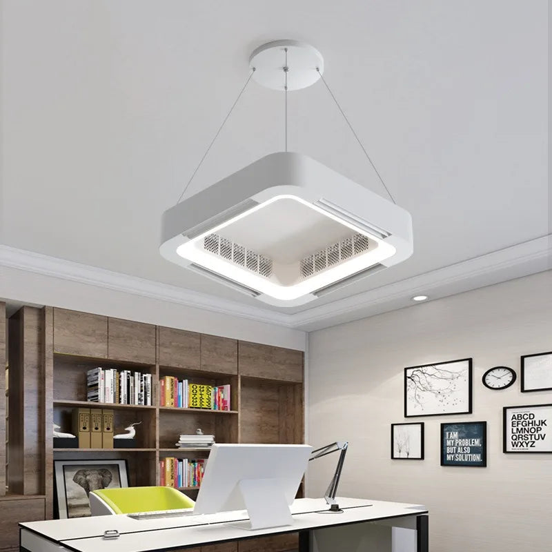 plafonnier led moderne avec ventilateur et télécommande