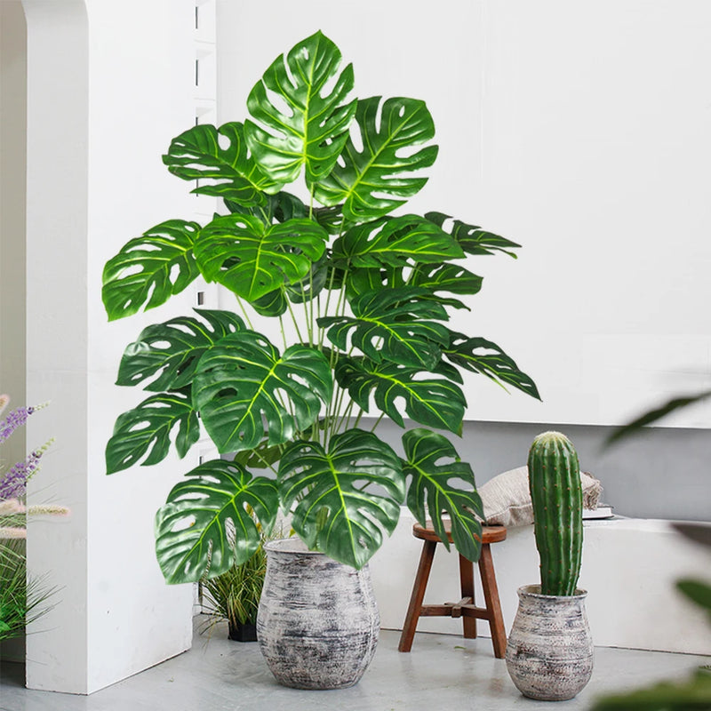 plante monstera artificielle tropicale pour décoration intérieure et extérieure