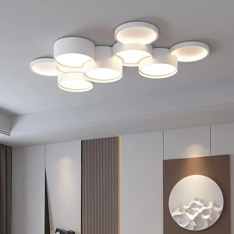 Moderne Smart Led Dimmable Lustre salon blanc plafond Lustre lampe Lustre Led Luminarias lampes Led montées irrégulières