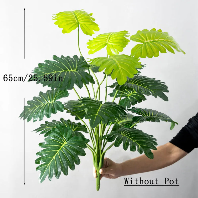 grandes plantes artificielles monstera palmier tropical pour décoration extérieure