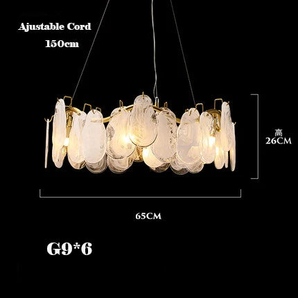 lustre suspendu en verre nuage design créatif postmoderne unique