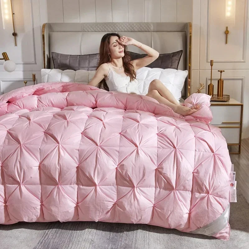 couette en duvet d'oie blanche pour un confort cinq étoiles