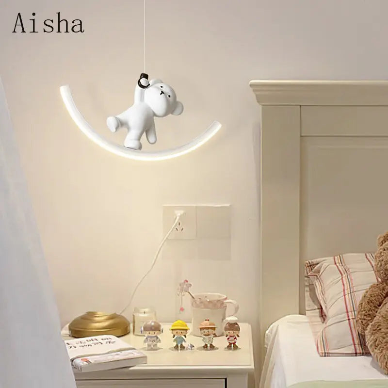 suspension lumineuse dauphin ours pour chambre enfant