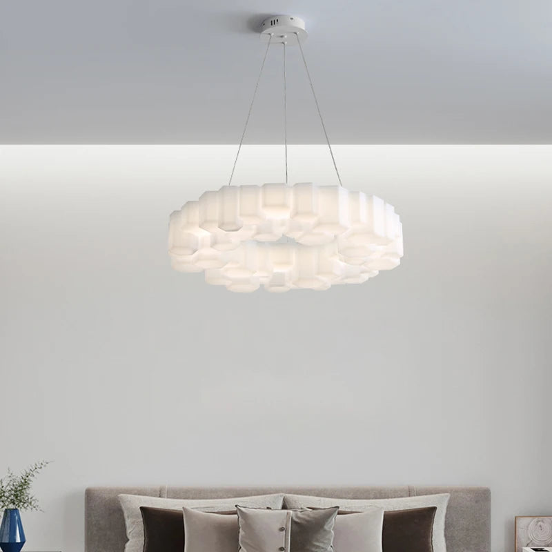 plafonnier led en forme de nuage design nordique minimaliste