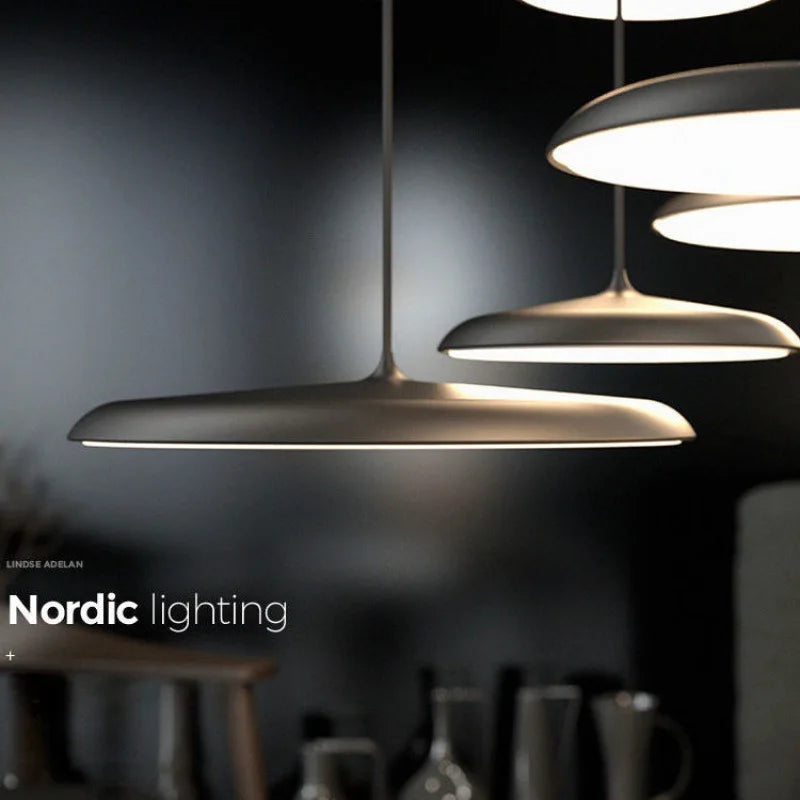 lustre suspension design led élégant nordique pour éclairage cuisine