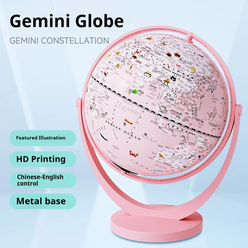 globe terrestre intelligent rotatif avec carte géographique décoratif éducatif